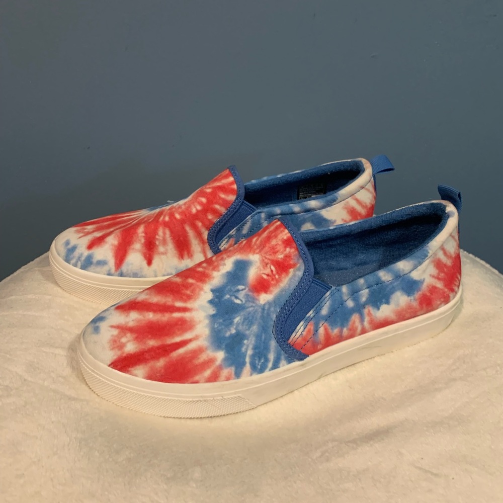Tie Dye Skechers Memory Foam Slip On Shoe